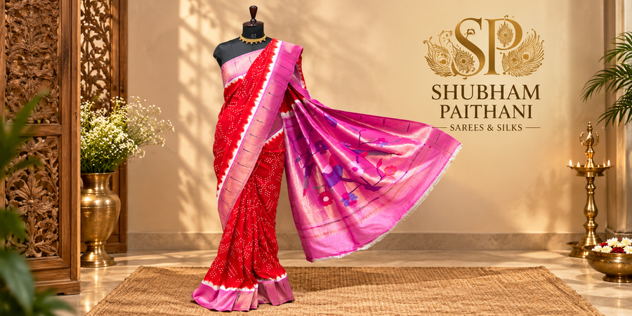 Bandhani Pure Silk Paithani