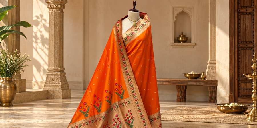 Soft silk Asawali border