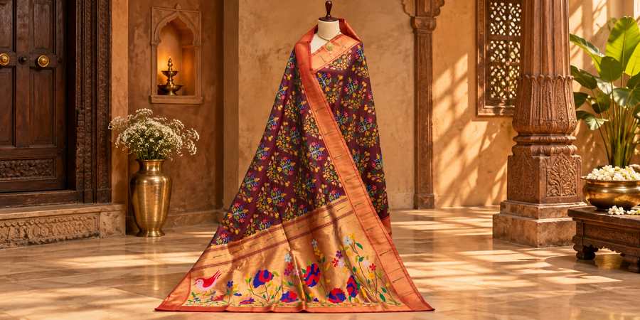 Soft silk all over | single muniya border