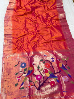 Tripal Muniya with Checks (View 3) - Shubham Paithani Yeola - Angle 3