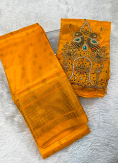 Kalanjali with Ari Work - Shubham Paithani Yeola - Angle 1