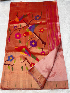 Single Muniya Paithani - Shubham Paithani Yeola - Angle 1