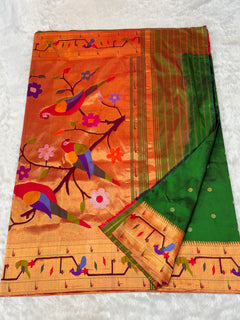 Parrot Peacock Border - Shubham Paithani Yeola - Angle 1