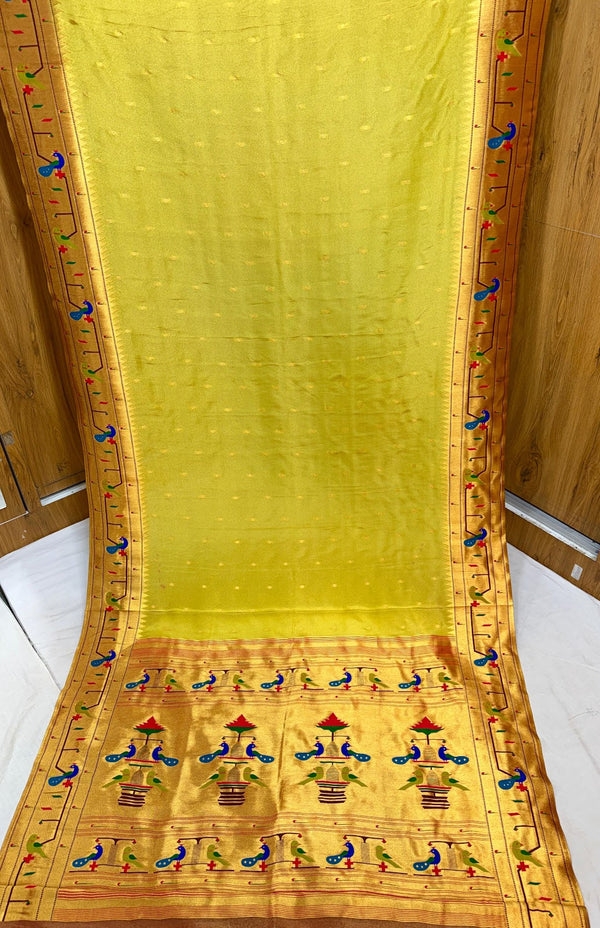 Viscose Soft Silk Parrot Peacock Border