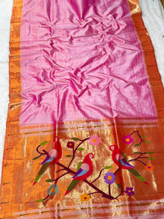Single Muniya Paithani (View 3) - Shubham Paithani Yeola - Angle 3