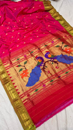 Yeola Paithani Fancy Pallu (View 3) - Shubham Paithani Yeola - Angle 3