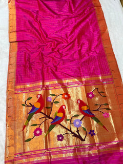 Single Muniya Paithani (View 3) - Shubham Paithani Yeola - Angle 3
