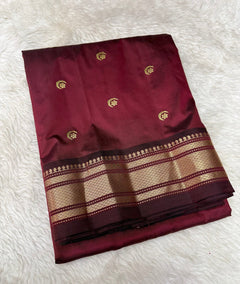 Yeola Paithani Fancy Pallu (View 2) - Shubham Paithani Yeola - Angle 2
