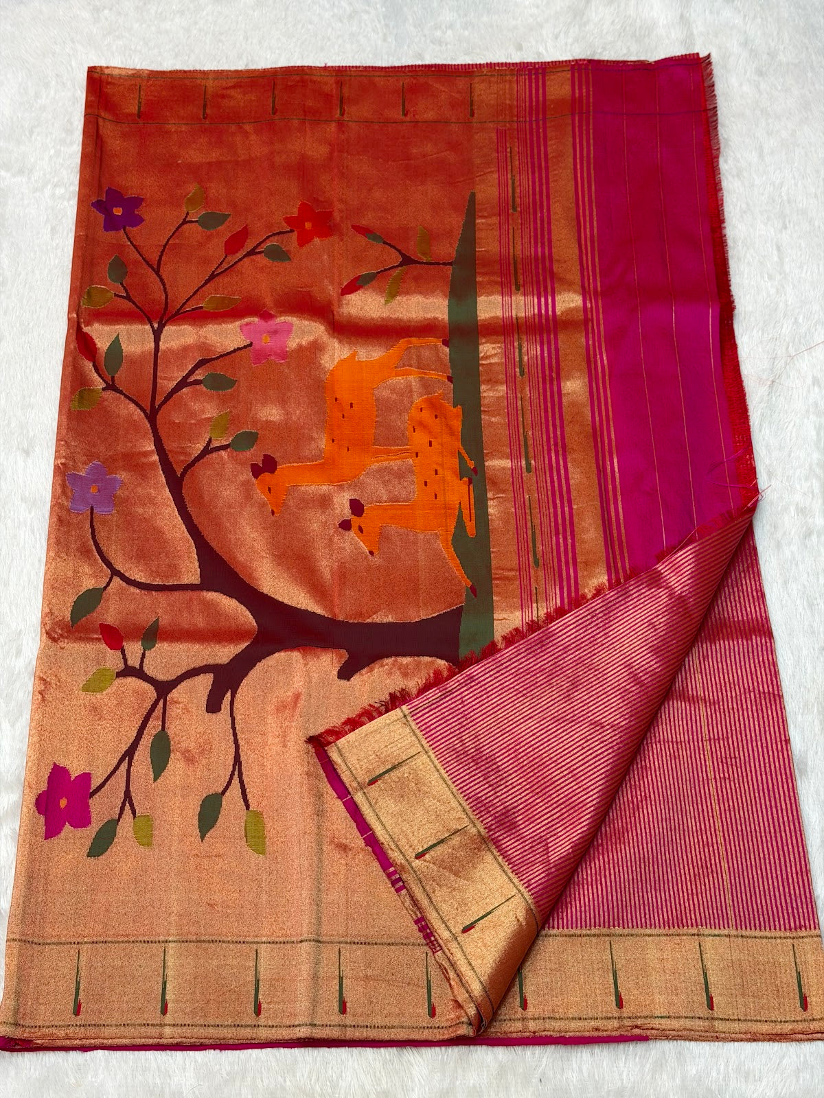 Single Muniya Paithani