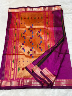 Traditional Yeola Paithani - Shubham Paithani Yeola - Angle 1