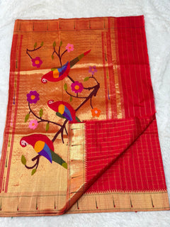 Single Muniya Paithani - Shubham Paithani Yeola - Angle 1