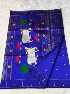 Single Muniya Paithani - Shubham Paithani Yeola - Angle 1