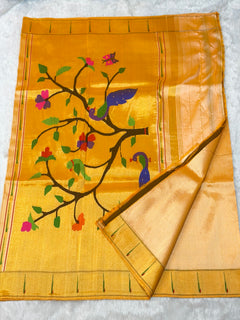 Single Muniya Paithani - Shubham Paithani Yeola - Angle 1