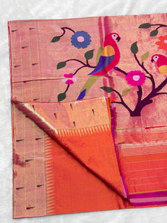 Tripal Muniya with Checks (View 2) - Shubham Paithani Yeola - Angle 2
