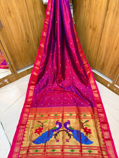 Yeola Paithani Fancy Pallu - Shubham Paithani Yeola - Angle 1