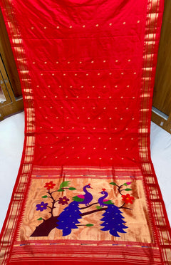 Yeola Paithani Fancy Pallu - Shubham Paithani Yeola - Angle 1