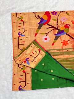 Parrot Peacock Border - Shubham Paithani Yeola - Angle 1