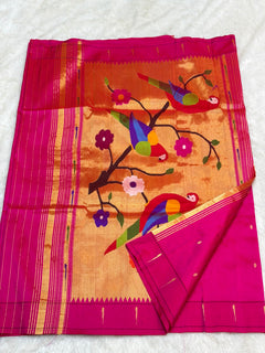 Single Muniya Paithani - Shubham Paithani Yeola - Angle 1