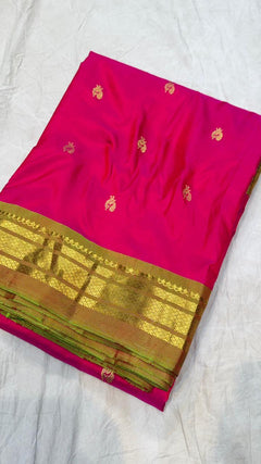Yeola Paithani Fancy Pallu (View 2) - Shubham Paithani Yeola - Angle 2