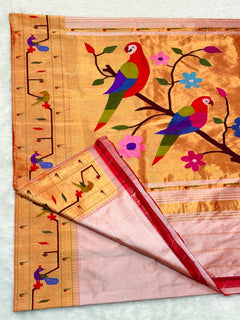 Parrot Peacock Border - Shubham Paithani Yeola - Angle 1