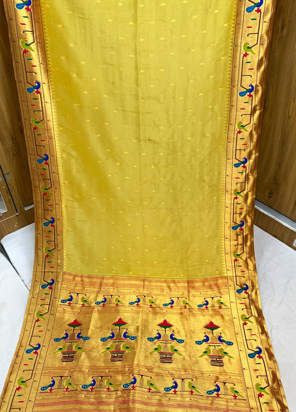 Viscose Soft Silk Parrot Peacock Border