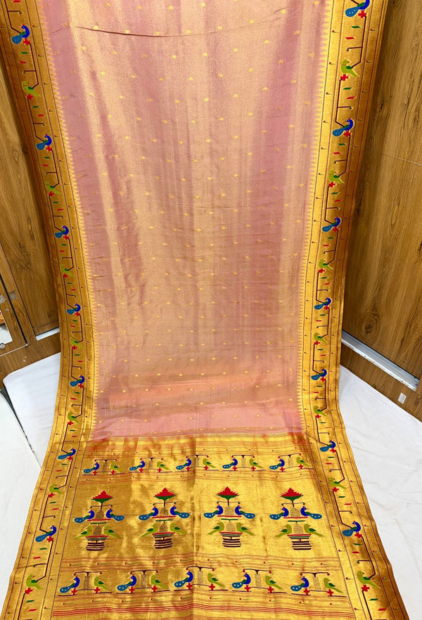 Viscose Soft Silk Parrot Peacock Border