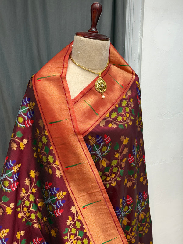 Single muniya border soft silk all over