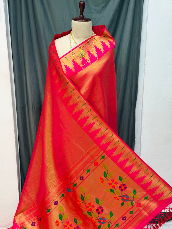Temple border Irkal tissue paithani