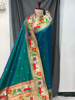 Soft silk Swan and parrot border - Angle 1