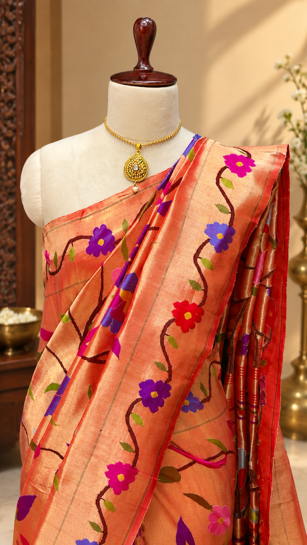 All Over Jaal Brocade Paithani