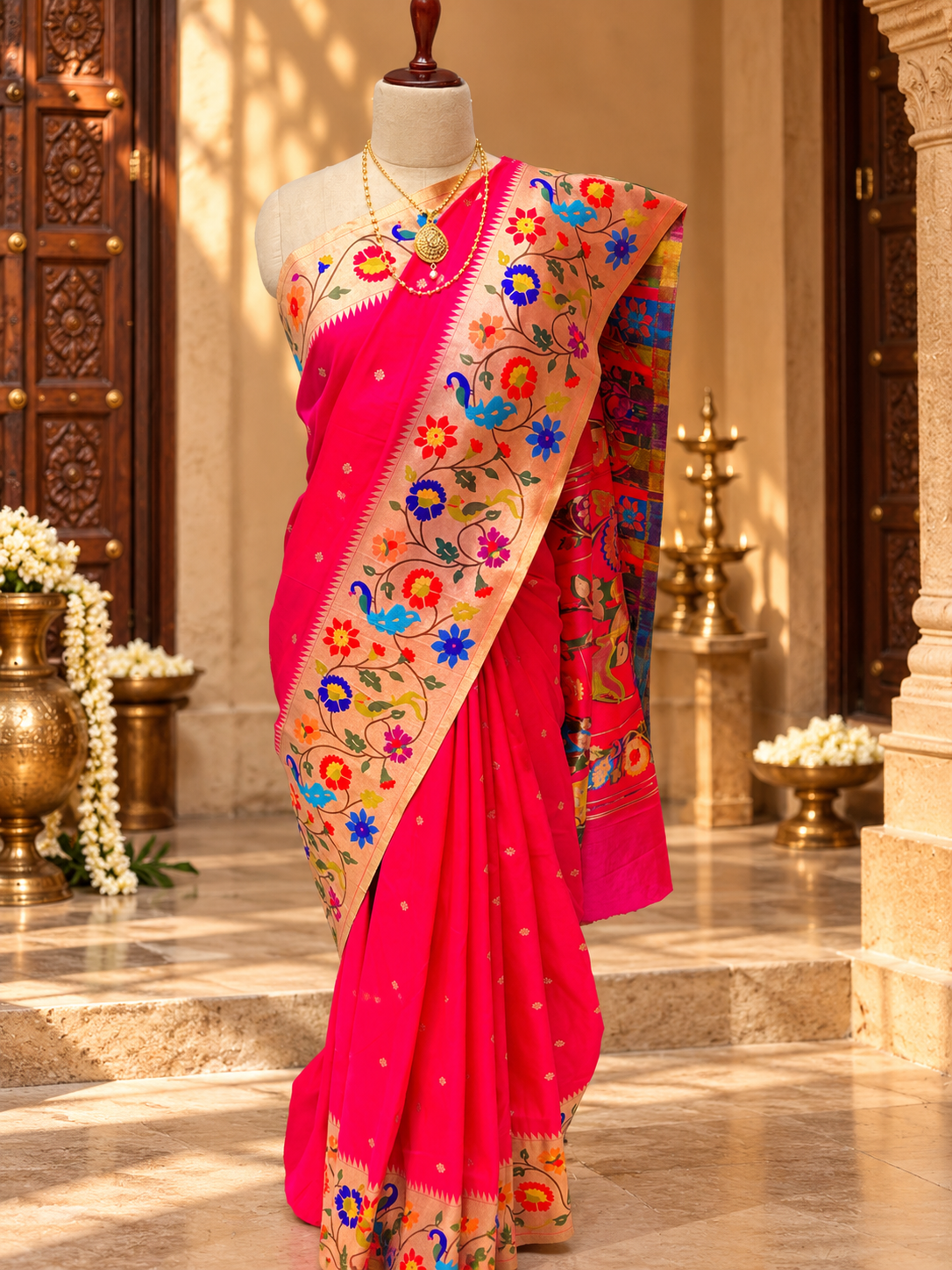 One side big border soft silk