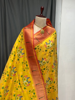 Single muniya border soft silk all over - Angle 2