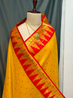 Temple border Irkal tissue paithani - Angle 2