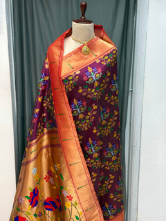 Single muniya border soft silk all over - Angle 1