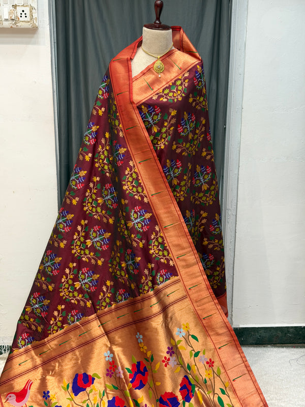 Single muniya border soft silk all over