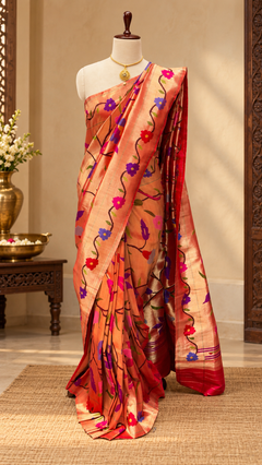 All Over Jaal Brocade Paithani - Angle 1