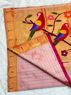 Single Muniya Paithani (View 2) - Shubham Paithani Yeola - Angle 2