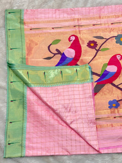 Single Muniya Paithani (View 2) - Shubham Paithani Yeola - Angle 2