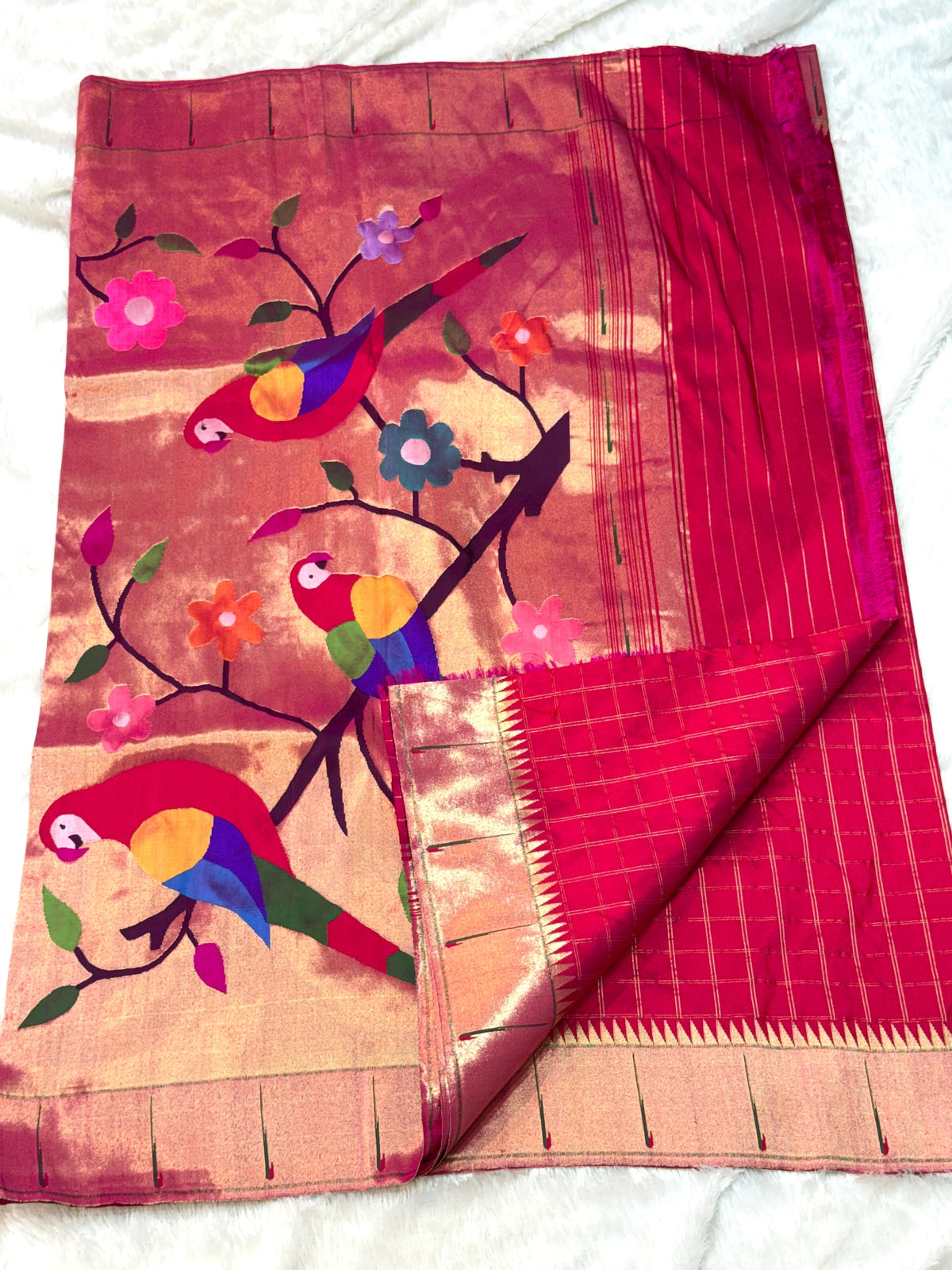 Single Muniya Paithani