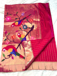 Single Muniya Paithani - Shubham Paithani Yeola - Angle 1