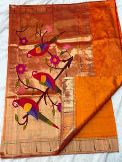 Single Muniya Paithani - Shubham Paithani Yeola - Angle 1