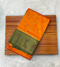 Semi Silk Single Muniya - Shubham Paithani Yeola - Angle 1