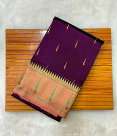 Semi Silk Single Muniya - Shubham Paithani Yeola - Angle 1