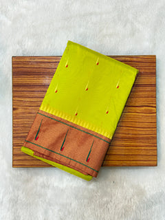 Semi Silk Single Muniya - Shubham Paithani Yeola - Angle 1