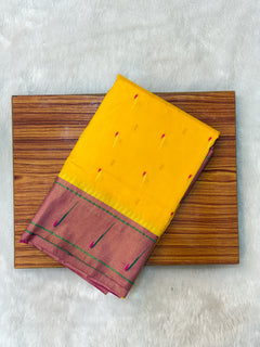 Semi Silk Single Muniya - Shubham Paithani Yeola - Angle 1