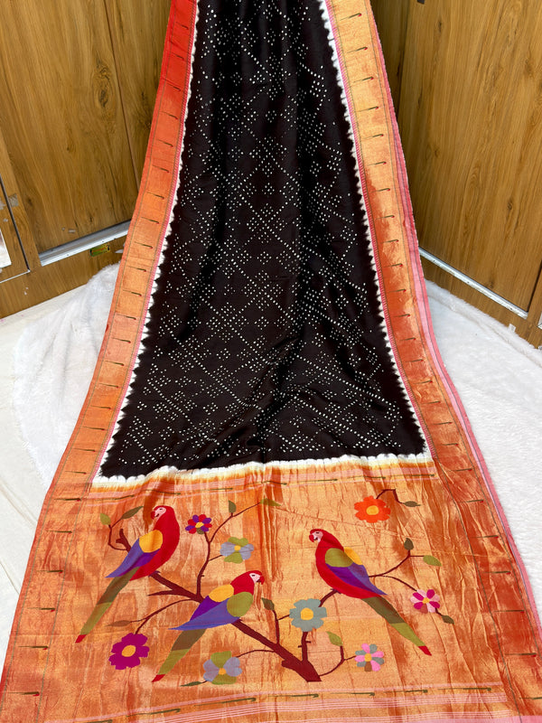 Single Muniya Bandhani Paithani