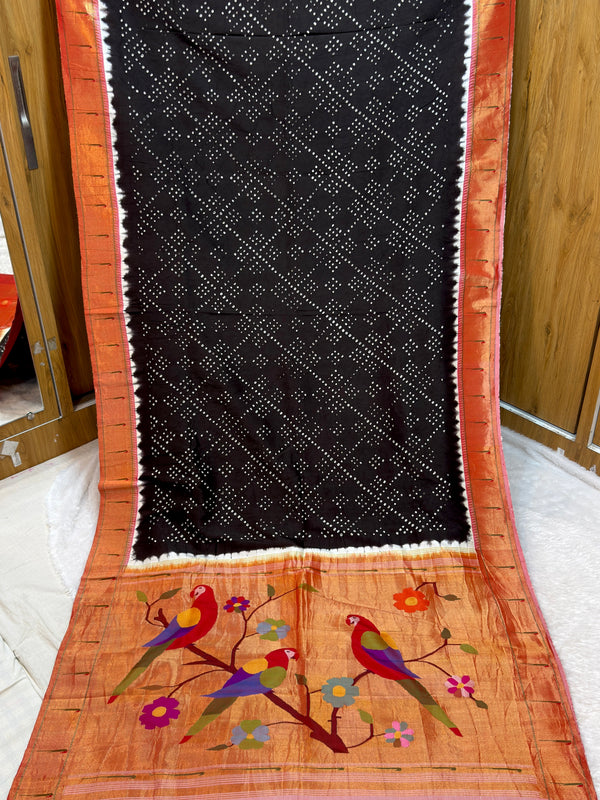 Single Muniya Bandhani Paithani