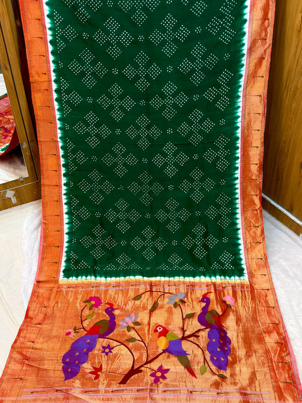 Single Muniya Bandhani Paithani