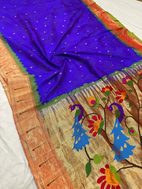 Single Muniya Bandhani Paithani