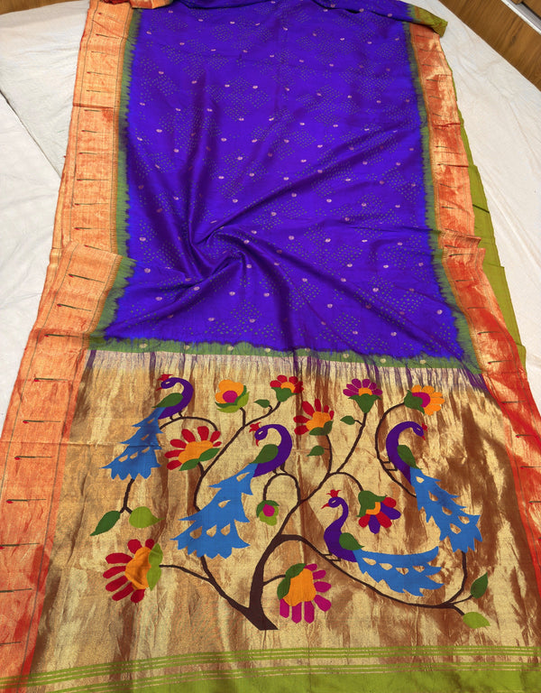 Single Muniya Bandhani Paithani